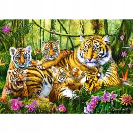 puzzle-500-ukladanka-dzieci-zwierzeta-tygrysy-koty-kwiaty-dzungla-10-trefl