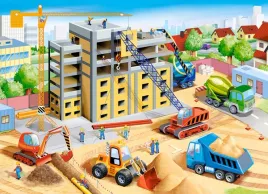 puzzle-70-ukladanka-plac-budowy-auta-koparka-dzwig-budowa-domu-5-castor