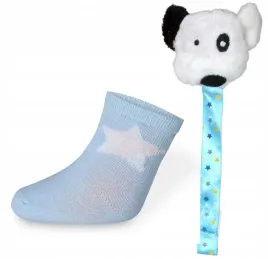 skarpetki-niemowlece-piesek-z-klipsem-na-smoczek