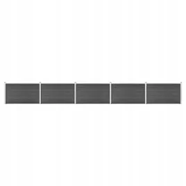 zestaw-ogrodzeniowy-z-wpc-872-x-105-cm-czarny