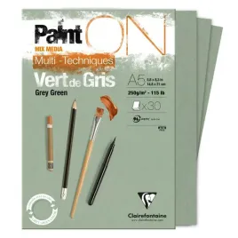 blok-klejony-a5-paint-on-grey-green-30ark-250g-clairefontaine