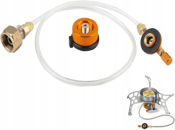 ﻿ADAPTER DO NAPEŁNIANIA KARTUSZY Z BUTLI GAZOWEJ PROPAN LPG WĄŻ 60CM