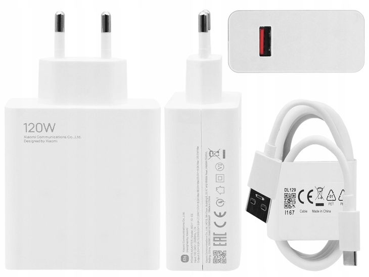 ﻿ORYGINALNA ŁADOWARKA SIECIOWA XIAOMI MDY-13-EE 120W 20V 6A + KABEL USB C 1M