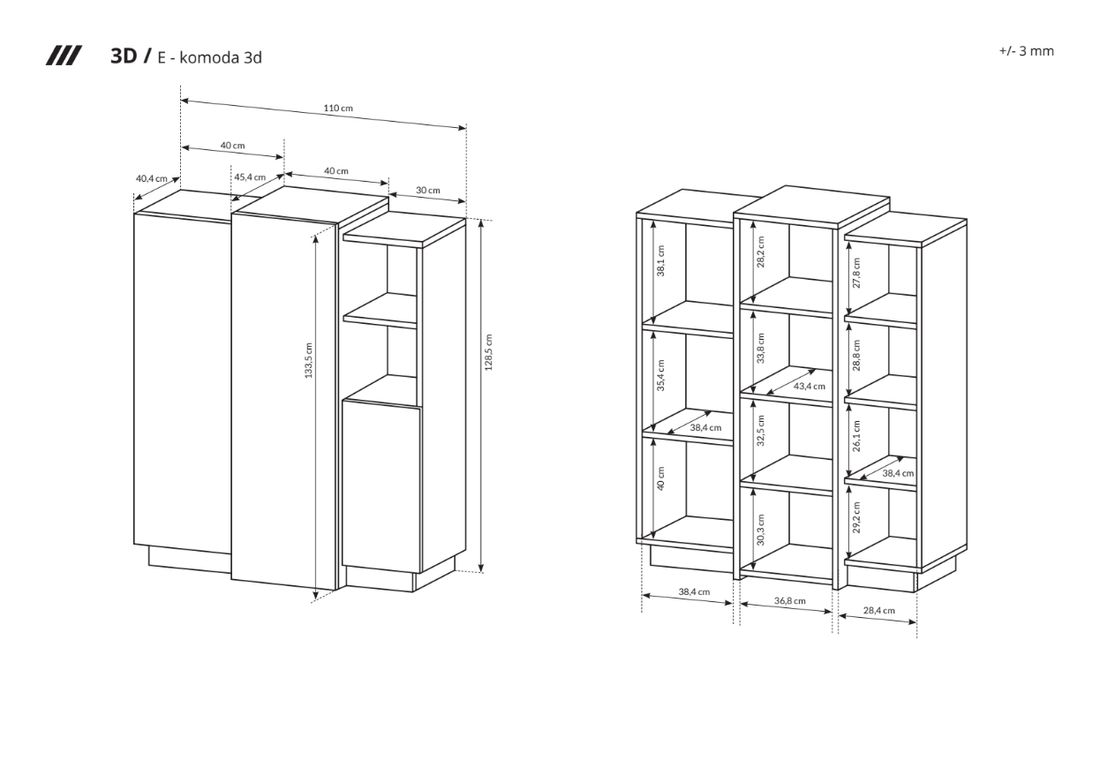 komoda-3d-bialy-dab-craft-zloty-stan-nowy