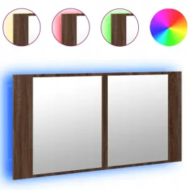 szafka-lazienkowa-z-lustrem-i-led-brazowy-dab-90x12x45-akryl