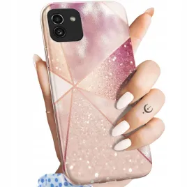 etui-do-samsung-galaxy-a03-wzory-rozowe-zloto-roz-obudowa-pokrowiec-case