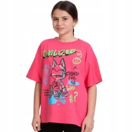 bluzka-t-shirt-dziewczecy-kotek-bawelna-7-8-lat