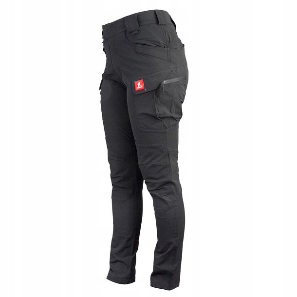 Zdjęcia - Artykuły BHP Flex Spodnie BOJÓWKI ELASTYCZNE spodnie robocze męskie  czarne URG-725 46 