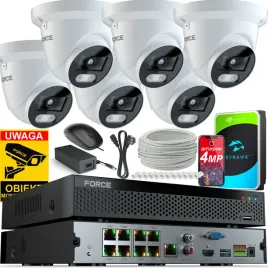 force-zestaw-monitoringu-6x-kamera-ip-4mpx-2k-dysk-1tb-rejestrator-poe