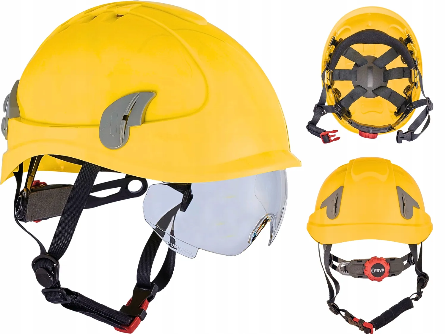 helm of obedience 1枚 JSP EVO8 LINESMAN - hełm ochronny z 4-punktowym paskiem