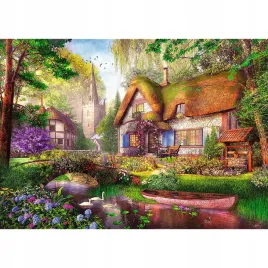 puzzle-1000-ukladanka-premium-obraz-widok-dom-rzeka-las-kwiaty-12-trefl