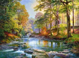 puzzle-3000-ukladanka-krajobraz-widok-rzeka-las-most-woda-9-castor