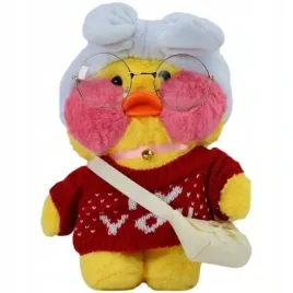 lalafanfan-kaczka-pluszowa-zabawka-30cm-maskotka-pluszak-zolta-biala-rozowa