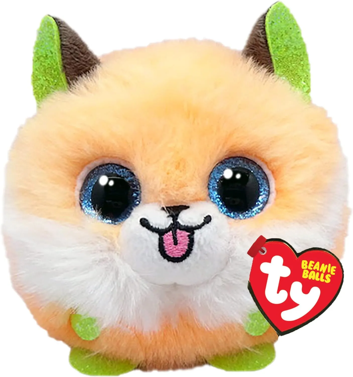 Pluszak Ty Beanie Balls Kulka Puffies Neonowy Lisek Sherbet