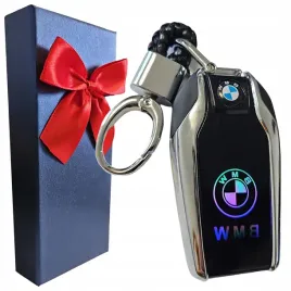 bmw-zapalniczka-plazmowa-kolorowy-wyswietlacz-rgb-brelok-do-kluczy-prezent