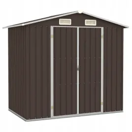 szopa-ogrodowa-brazowa-205x129x183-cm-stal-galwanizowana