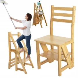 skladane-krzeslo-drabinka-drewniane-solidne-stolek-pomocnik-kuchenny-helper