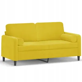 2-osobowa-sofa-z-poduszkami-zolta-140-cm-aksamit