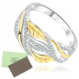 pierscionek-srebrny-rodowany-listki-pokryty-zlotem