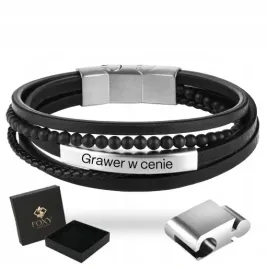 bransoletka-meska-skorzana-czarna-stal-316-grawer-dla-taty-meza-chlopaka