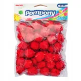pompony-metaliczne-czerwone-2cm-40szt-stan-nowy