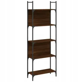 5-poziomowy-regal-na-ksiazki-brazowy-dab-605x24x1665-cm