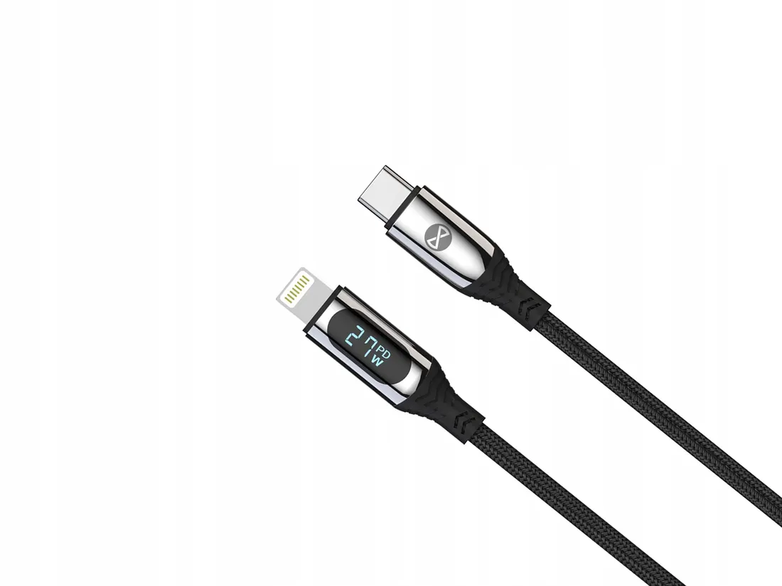 forever-kabel-lcd-usb-c-lightning-10-m-27w-czarny