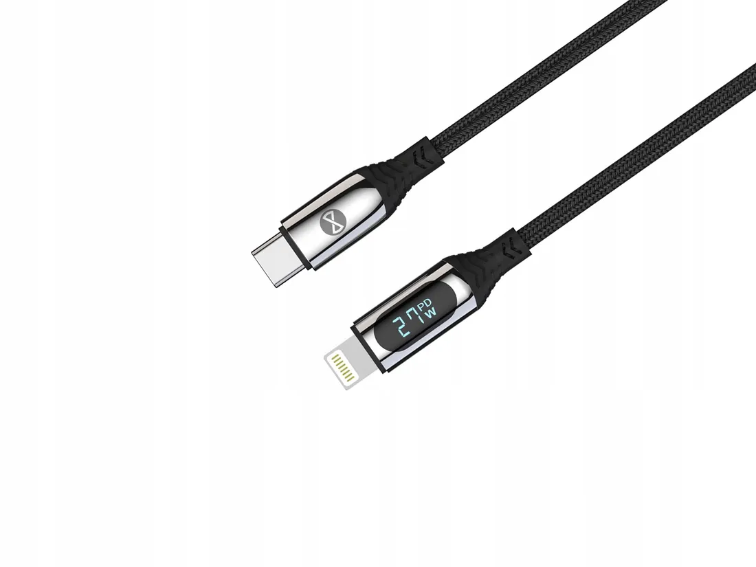 forever-kabel-lcd-usb-c-lightning-10-m-27w-czarny