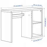 ikea-kallax-biurko-biala-bejca-imit-debu-111x39-cm-stan-nowy