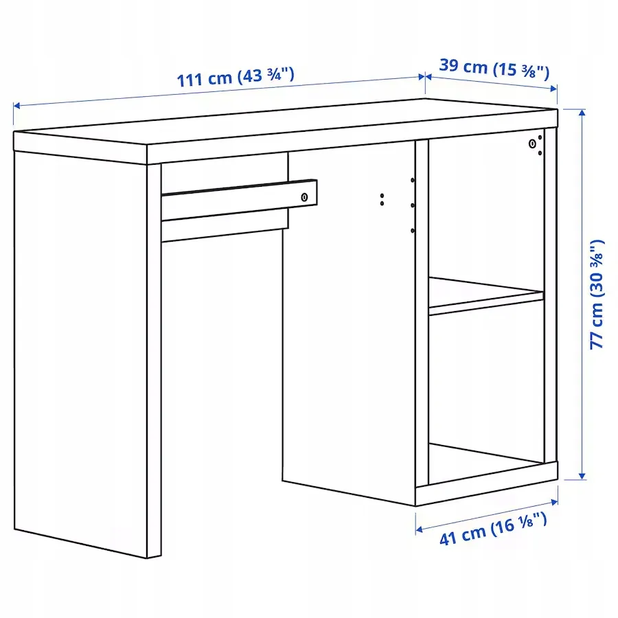 ikea-kallax-biurko-biala-bejca-imit-debu-111x39-cm-stan-nowy