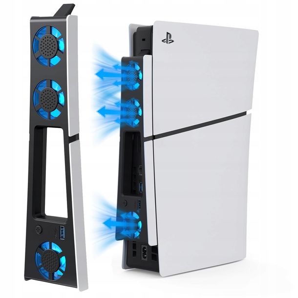 ﻿WENTYLATOR WIATRAK CHŁODZĄCY + USB DO PLAYSTATION 5 SLIM 2023 PS5 Slim