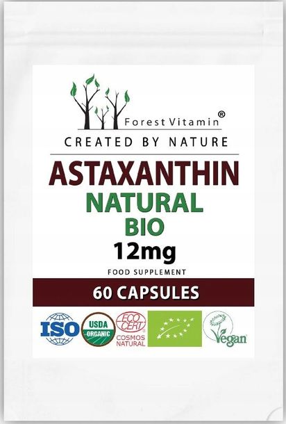 Фото - Вітаміни й мінерали Forest Vitamin Astaksantyna BIO 60caps 12mg 