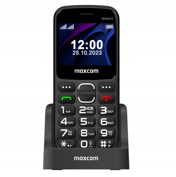 Telefon dla seniora Maxcom MM443 4G Ładowarka Biurkowa Duże Klawisze SOS