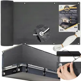 oslona-na-balkon-97percent-szara-na-taras-plot-mata-balkonowa-z-okuciami-1x7m