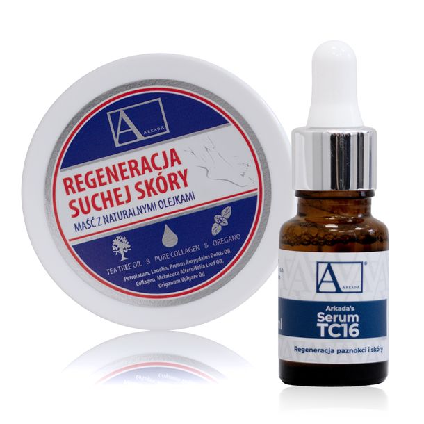 Фото - Крем і лосьйон ﻿ARKADA serum kolagenowe TC16 11 ml. + Maść na skórę stóp 70 g. - Zestaw.