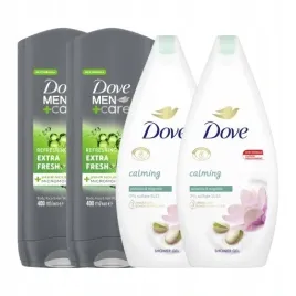 dove-zel-pod-prysznic-calming-2-x-450ml-dove-men-extra-fresh-2-x-400ml