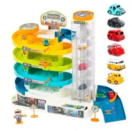 parking-garaz-samochodowy-z-winda-ze-swiatlem-i-dzwiekiem-auta-zakrecony