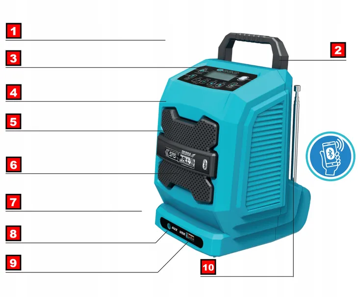 radio-akumulatorowe-budowlane-bluetooth-18v-usb-waga-urzadzenia-1-kg