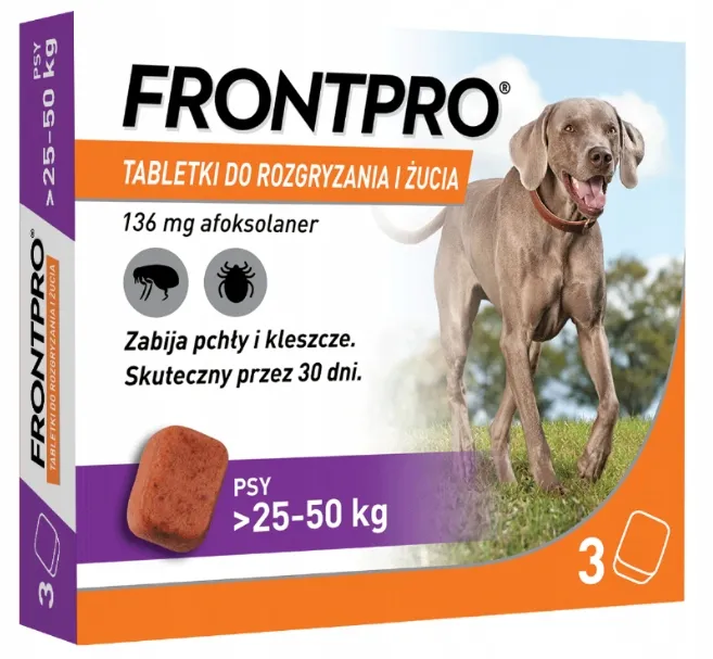 Frontpro XL - Tabletki na Pchły i Kleszcze dla Psa (25-50kg)