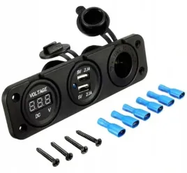 pls37a-gniazdo-zapalniczki-12v-usb-2-1a-woltomierz