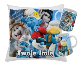 zestaw-smerfy-kubek-poduszka-rozne-wzory-imie-unikalny-wyjatkowy