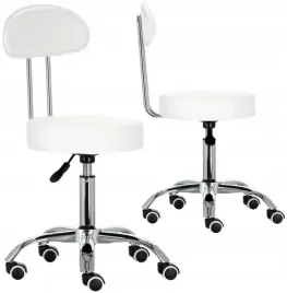 taboret-kosmetyczny-z-oparciem-fryzjerski-fotel-bialy