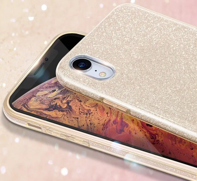etui-huawei-p40-lite-e-brokat-glitter-gold