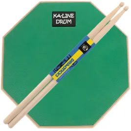 pad-perkusyjny-do-cwiczen-treningowy-ppm300-8-zielony-paleczki-5a-zestaw