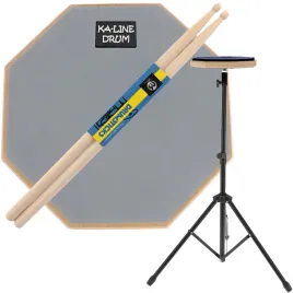pad-perkusyjny-do-cwiczen-ppm300-8-szary-paleczki-statyw-zestaw