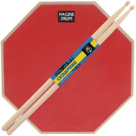 pad-perkusyjny-do-cwiczen-treningowy-ppm100-12-czerwony-paleczki-5a-zestaw