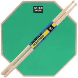 pad-perkusyjny-do-cwiczen-treningowy-ppm100-12-zielony-paleczki-5a-zestaw