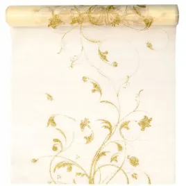 elegancki-wzorzysty-zloty-brokatowy-ornamentowy-bieznik-na-stol-organza