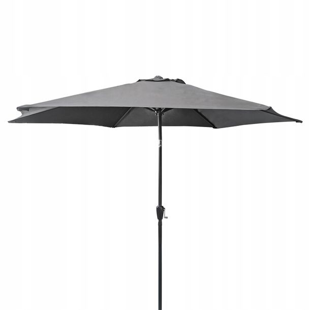 Фото - Пляжна парасоля Orlando ﻿DUŻY SKŁADANY REGULOWANY PARASOL OGRODOWY 300cm  CIEMNY SZARY 