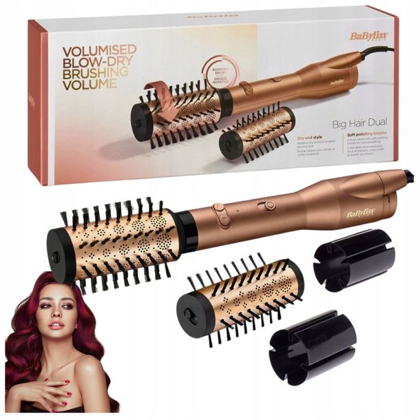 Zdjęcia - Suszarka do włosów Dual ﻿BABYLISS SUSZARKO-LOKÓWKA BIG HAIR  650W ZŁOTA 